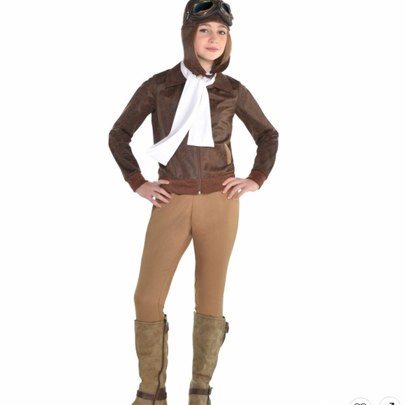 Flight Aviator Pilot Halloween costume kids sz 12 - Picture 1 of 4